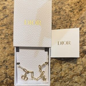 Dior Gold Star Charm Phone Strap